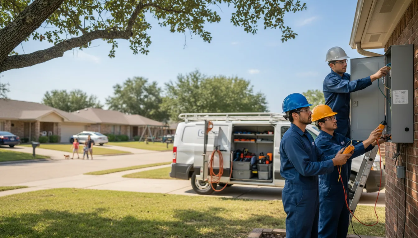 Certified electrician providing emergency electrical services in Kosse, TX